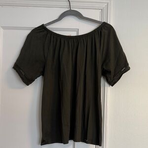 MICHAEL Michael Kors Elegant Green Gathered Blouse